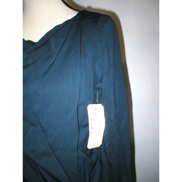 New Womens S NWT $310 Designer Dress Artelier Nicole Miller Navy Blue Viscose - Picture 4 of 11